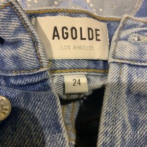 Agolde blue washed jeans in perfect condition. Size 24.
